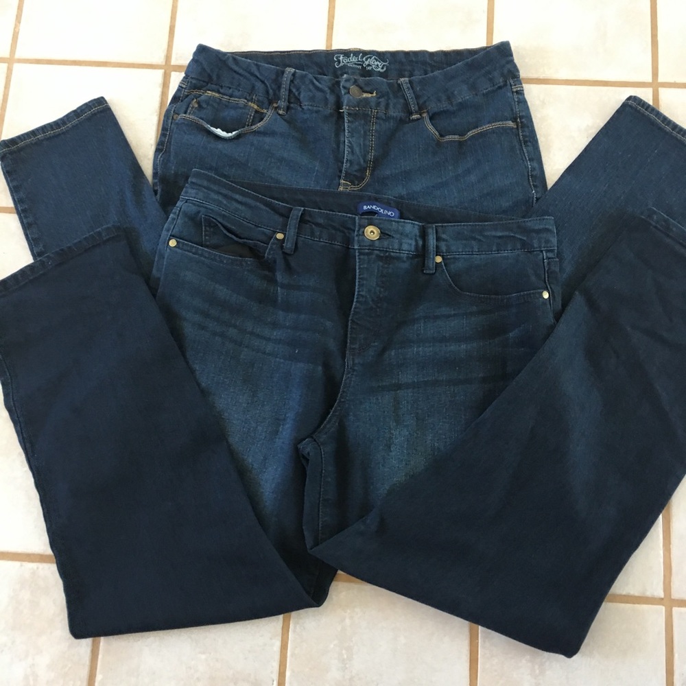 Womens Blue Jeans Two Pair 14P